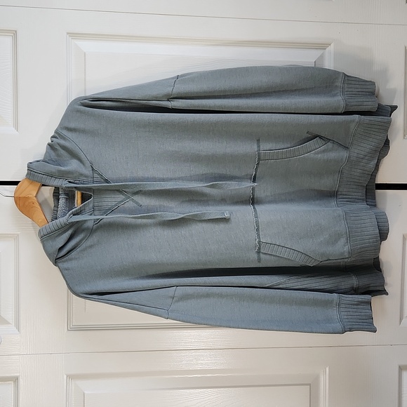 Maurices Tops - Maurices‎ Womens Washed Green Hoodie Size 1X Athleisure Grunge Lagenlook Comfy